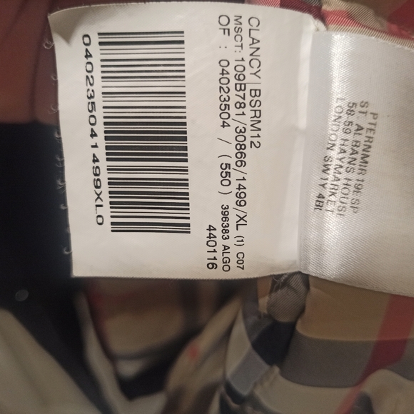 Burberry men's black puffer parka lining long coat SZ XL - Picture 10 of 16